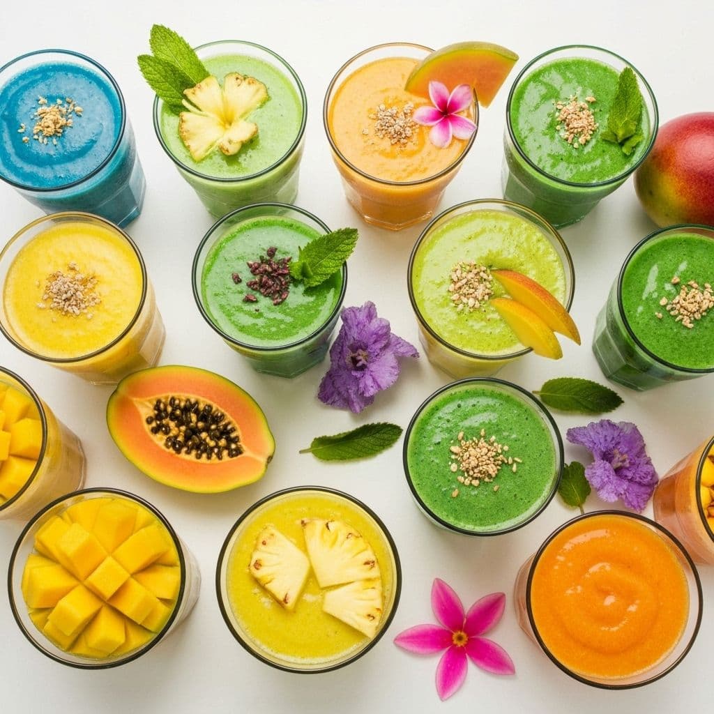 Colorful smoothies